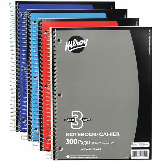 Hilroy Executive Coil Three Subject Notebook