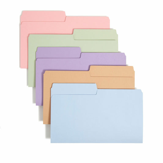 Smead SuperTab 1/2 Tab Cut Legal Recycled Top Tab File Folder