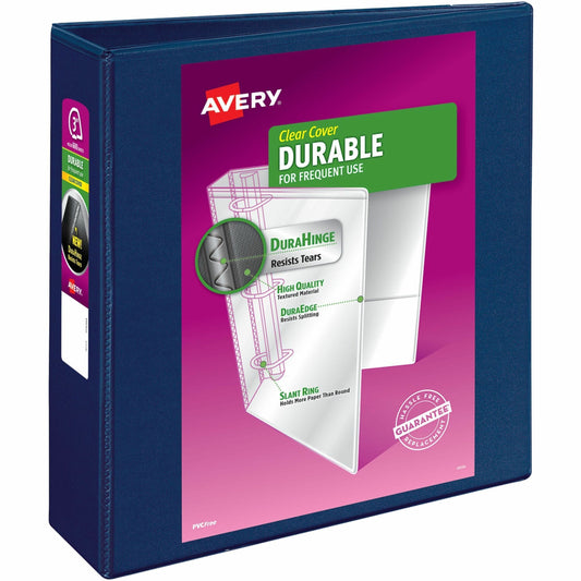 Avery&reg; Durable View Binder 3" , Slant D Rings, Navy