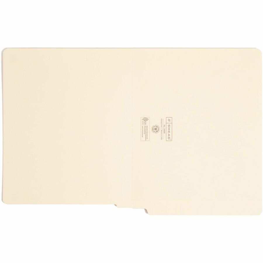 Smead Shelf-Master Straight Tab Cut Letter Recycled End Tab File Folder - 24500