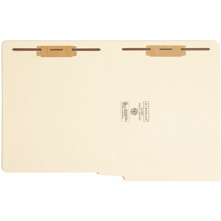 Smead Shelf-Master Straight Tab Cut Letter Recycled End Tab File Folder - 24600