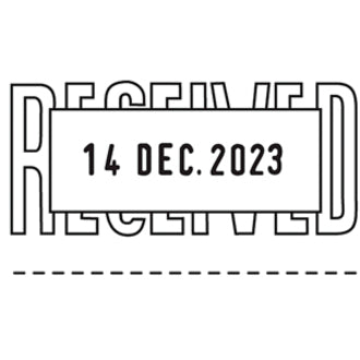 Trodat Manual Received Text Dater - 28000