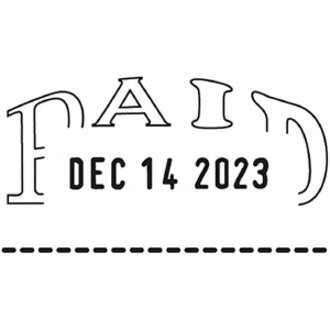 Trodat Manual Paid Text Dater - 28002