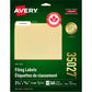 Avery Extra Large White Filing Labels with TrueBlock™ Technology for Laser and Inkjet Printers, 3-7/16" x 15/16"