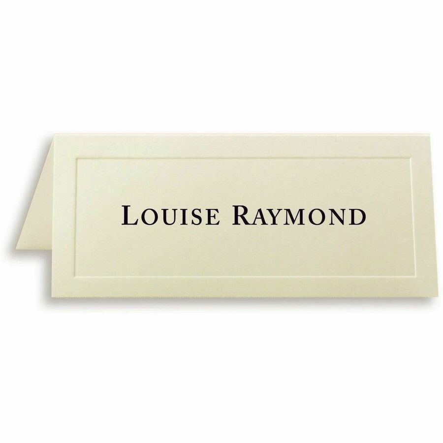 St. James&reg; Overtures&reg; Traditional Embossed Place Cards, Ivory, Pack of 60, 71414 - 71414