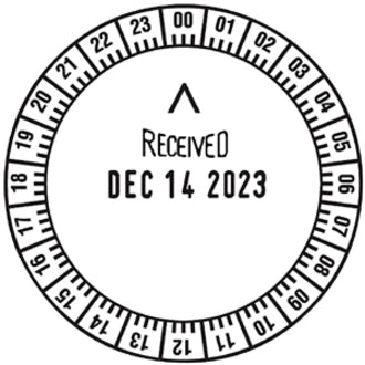 Trodat Received Time Date Stamp - 73084