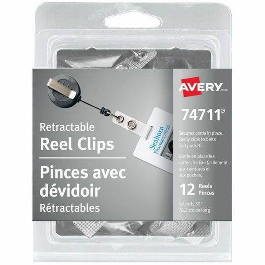Avery Retractable Reel Clip 30"