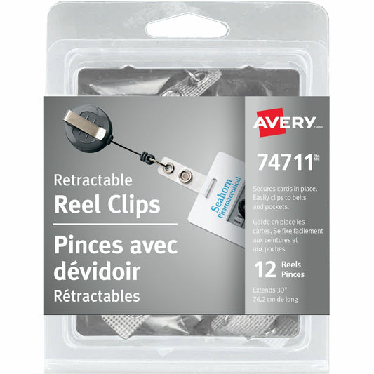 Avery&reg; Retractable Reel Clip, 30"