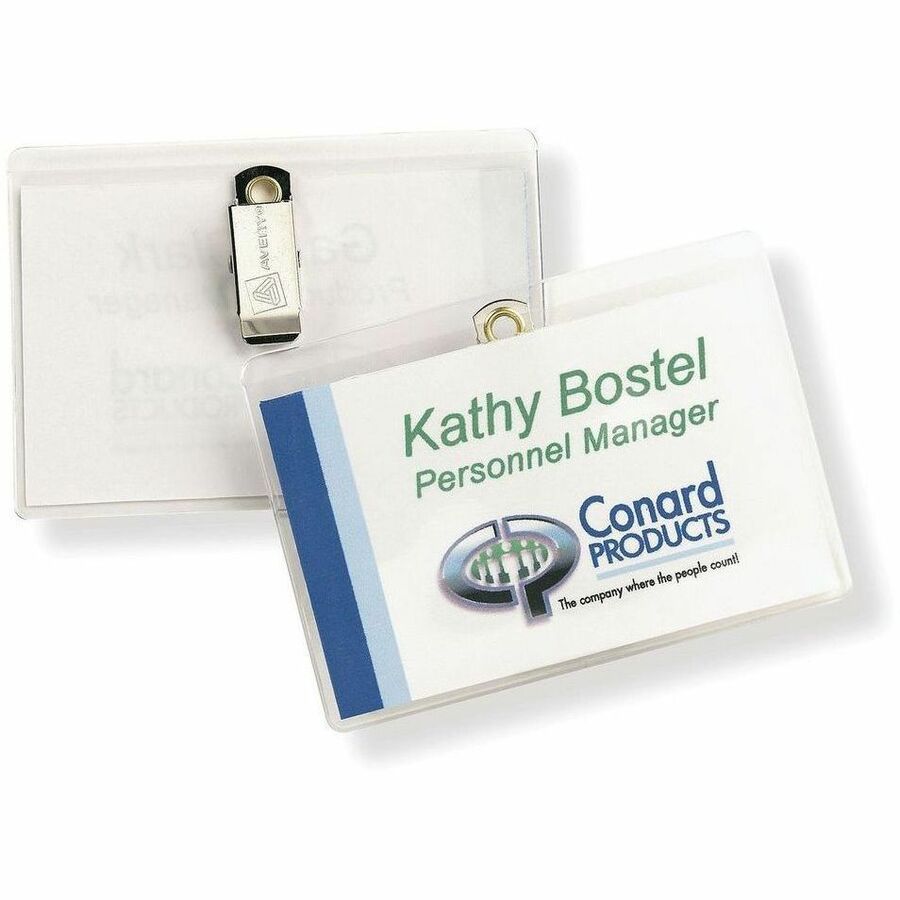 Avery Garment Friendly Clip Style Name Badge Kit for Laser and Inkjet Printers, 4" x 3" - 78617