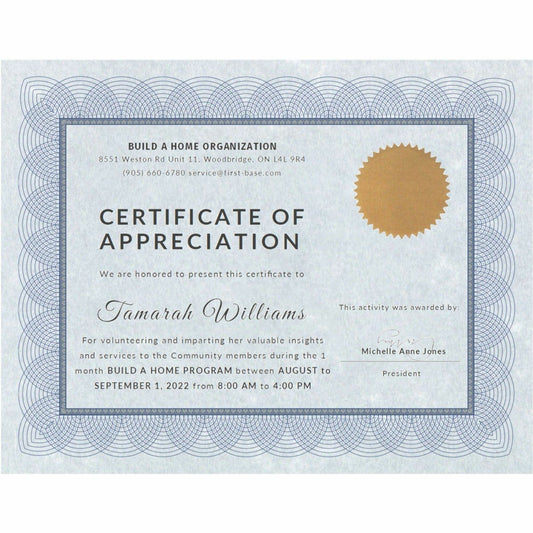 St. James&reg; Certificates, 24 lb Paper, Regent Blue w/ Gold Seals, Pack of 25, 83402