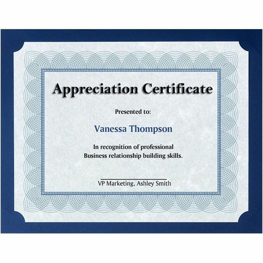 St. James&reg; Certificates, 24 lb Paper, Regent Blue w/ Gold Seals, Pack of 25, 83402 - 83402