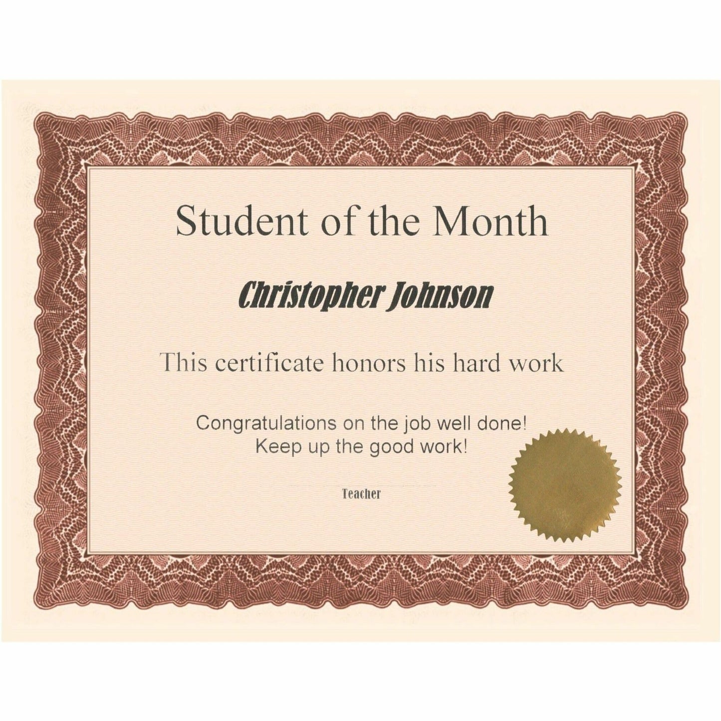 St. James&reg; Certificates, 24 lb Paper, Gioche Red w/ Gold Seals, Pack of 25, 83404