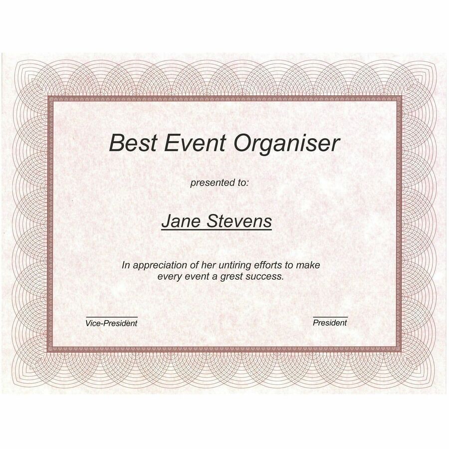 St. James&reg; Certificates, 24 lb Paper, Regent Red w/ Gold Seals, Pack of 25, 83409 - 83409