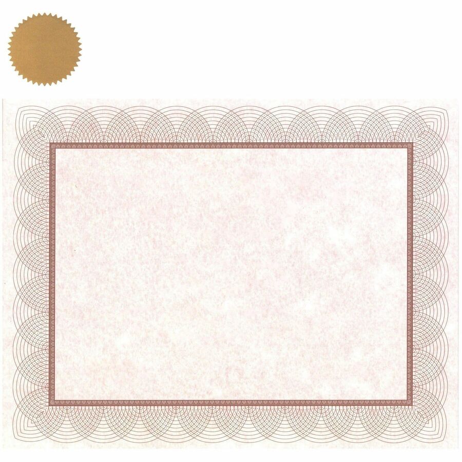 St. James&reg; Certificates, 24 lb Paper, Regent Red w/ Gold Seals, Pack of 25, 83409 - 83409