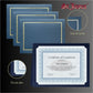St. James&reg; Classic Linen Certificate Holders with Gold Foil, Navy Blue, Pack of 5, 83434 - 83434