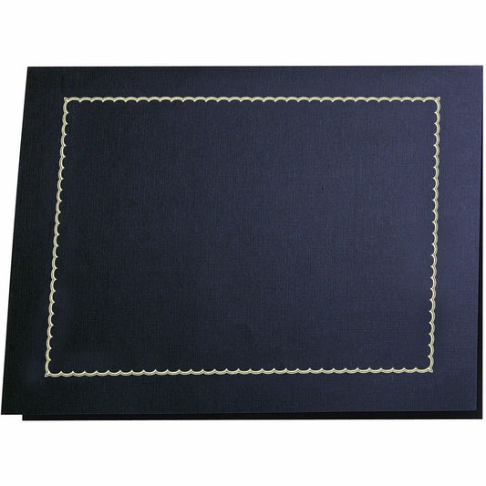 St. James&reg; Classic Linen Certificate Holders with Gold Foil, Navy Blue, Pack of 5, 83434