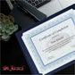 St. James&reg; Classic Linen Certificate Holders with Gold Foil, Navy Blue, Pack of 5, 83434 - 83434