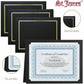 St. James&reg; Classic Linen Certificate Holders with Gold Foil, Black, Pack of 5, 83464 - 83464