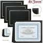 St. James&reg; Classic Linen Certificate Holders with Gold Foil, Black, Pack of 5, 83464 - 83464