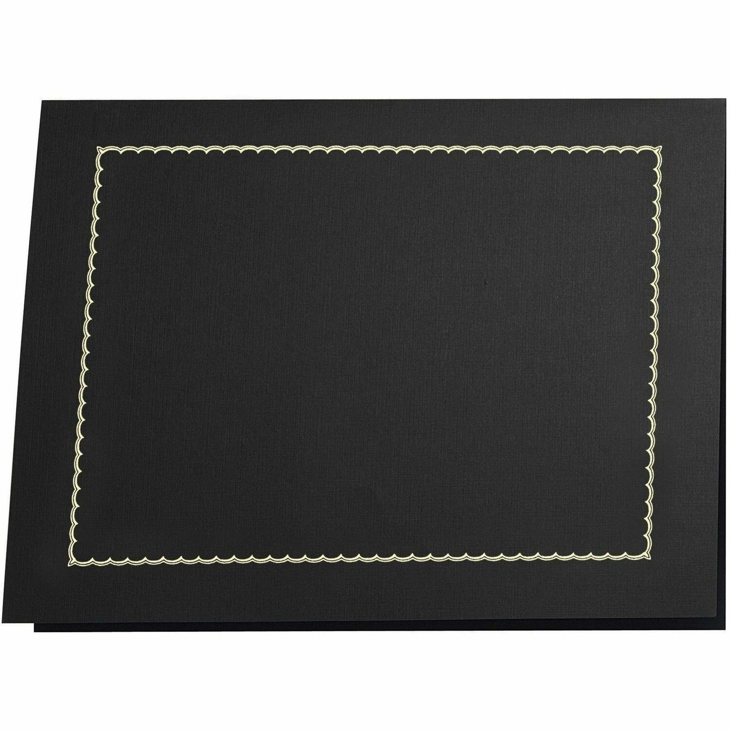 St. James&reg; Classic Linen Certificate Holders with Gold Foil, Black, Pack of 5, 83464