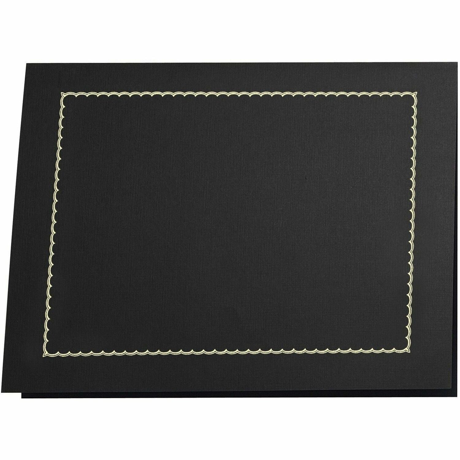 St. James&reg; Classic Linen Certificate Holders with Gold Foil, Black, Pack of 5, 83464