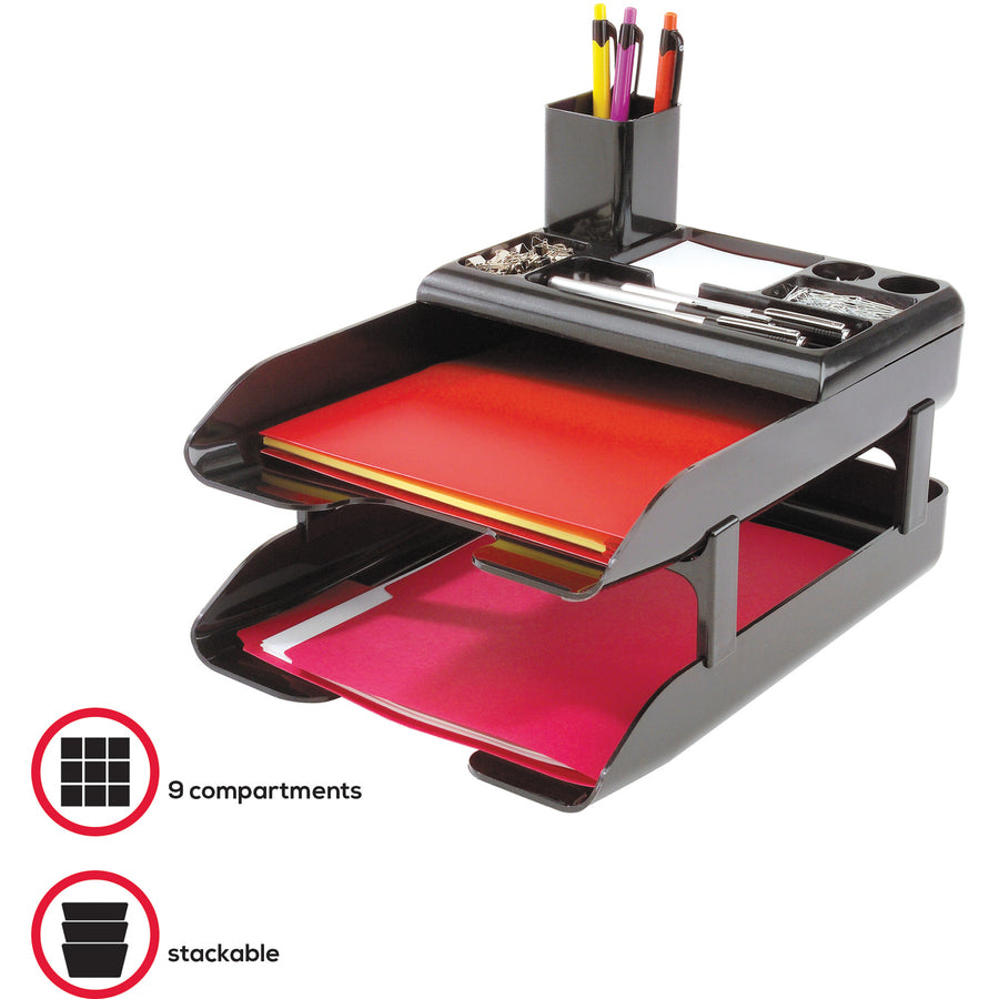Deflecto Corporate Desk Tray Set - 583004