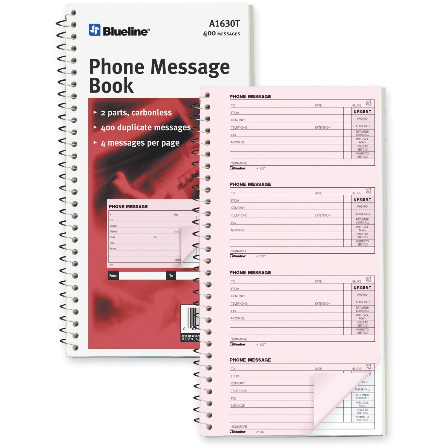Blueline Telephone Message Book