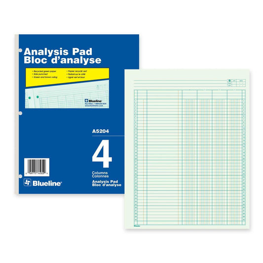 Blueline Analysis Columnar Pad