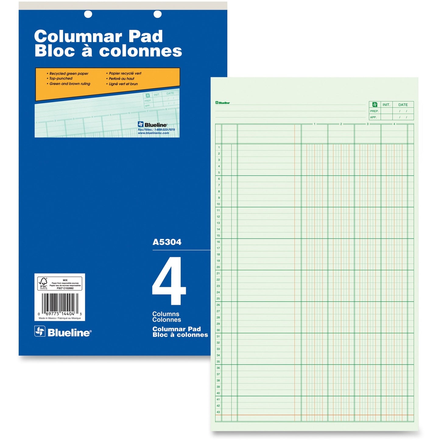 Blueline A5304 Columnar Pad