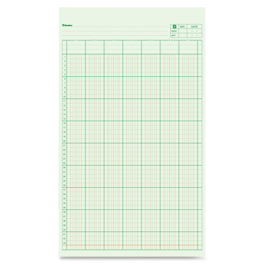 Blueline Columnar Pad - A5307