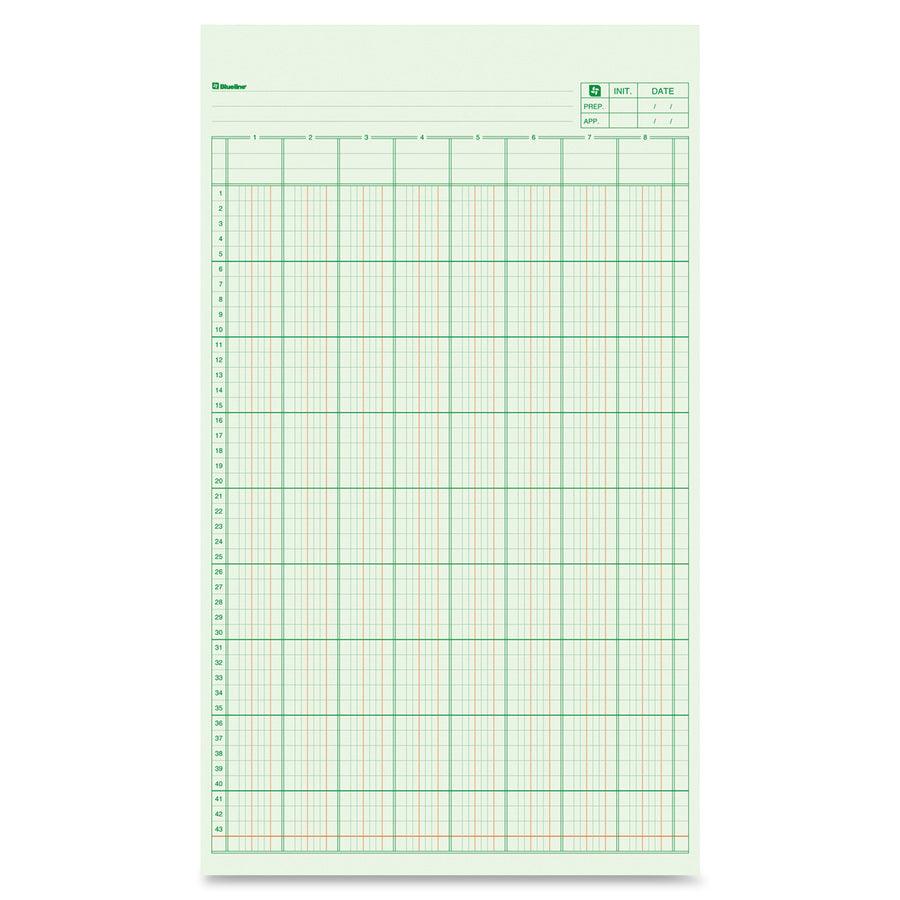 Blueline Columnar Pad - A5308