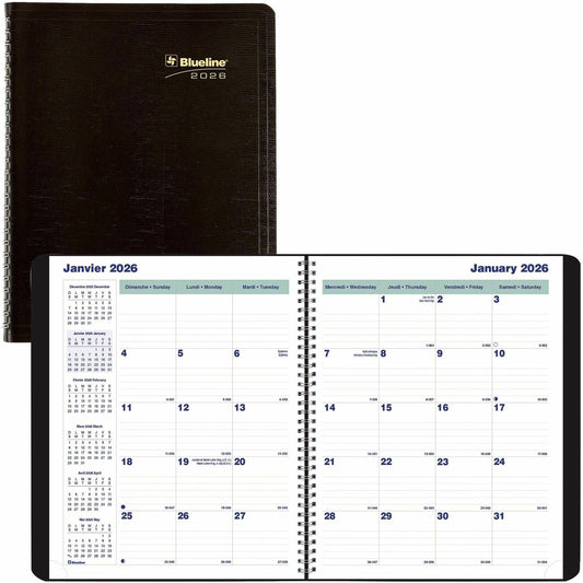 AGENDA SPI.1M/P.BIL.9.25X7.25 BK