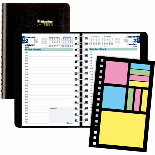 AGENDA PLUS 1D/P.SPI.BIL.BLACK