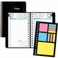 Blueline PlannerPlus Daily Planner, 8" x 5" , Bilingual, Black