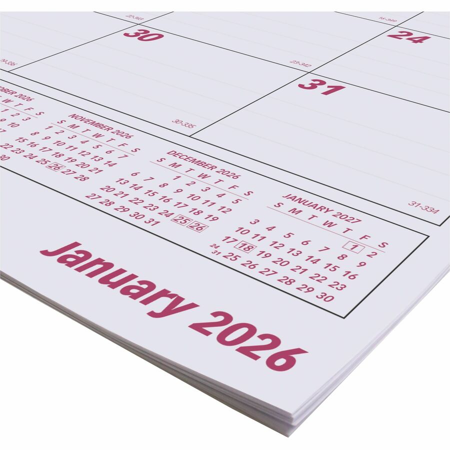 Brownline Monthly Desk Pad Calendar Refill, 23-1/2" x 18-1/4" , English - C191924R