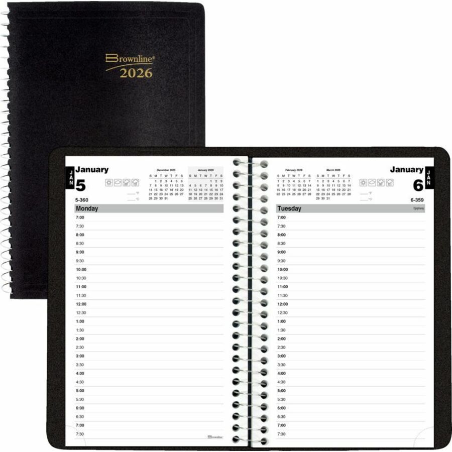 AGENDA QUOT.SPI.ENG.8X5 BLACK