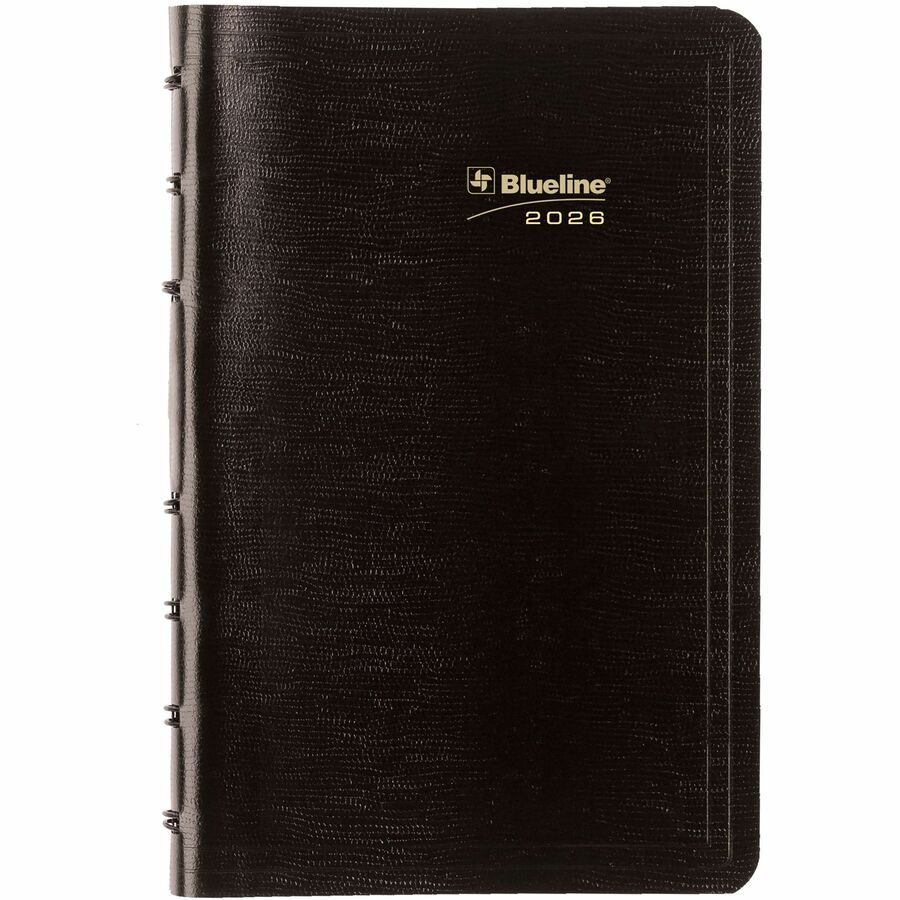 Blueline Essential Weekly Planner. 8" x 5" , Bilingual, Black - C510081BTX