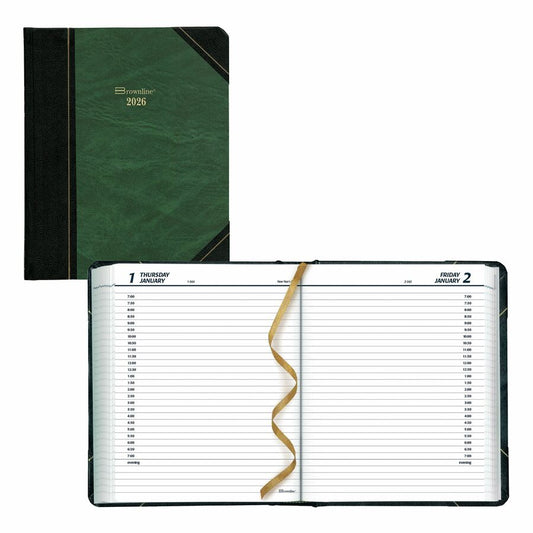 DAILY PLANNER EN 8X6.5" GREEN