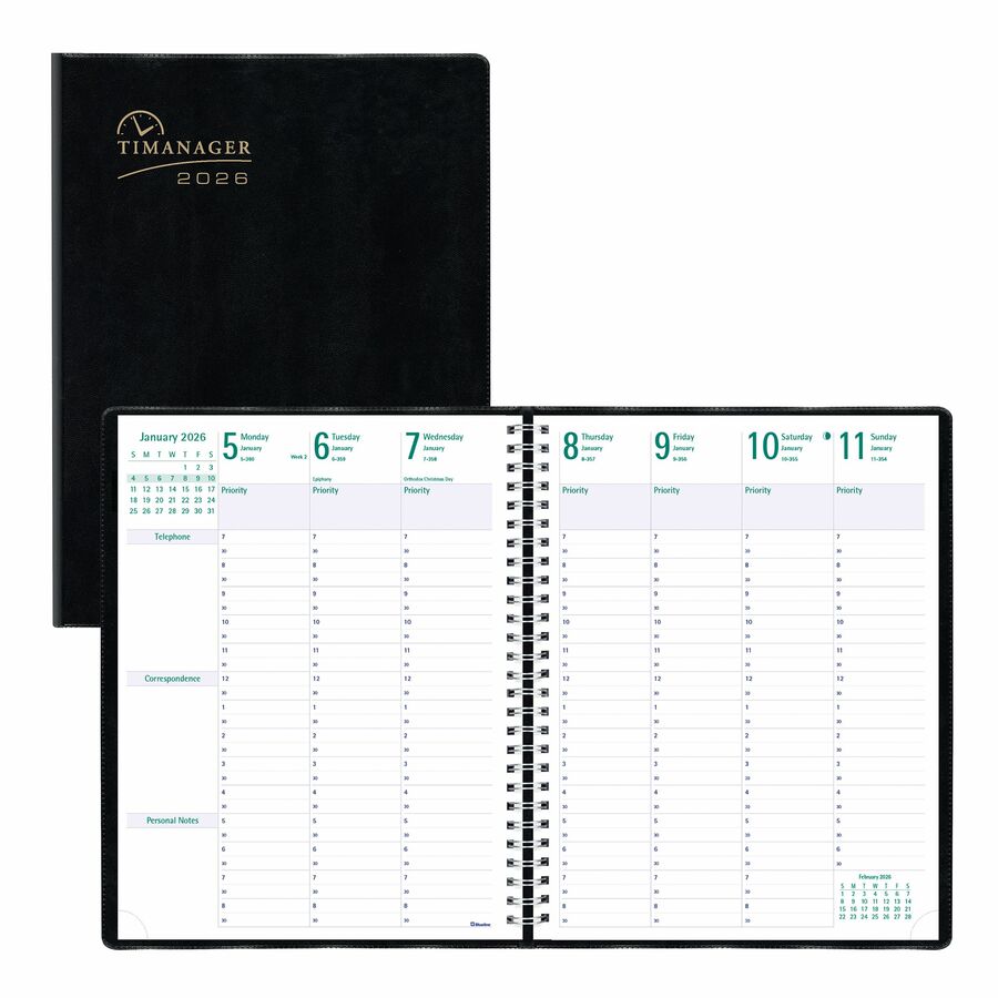 AGENDA TIMANAGER ENG.7D.BLACK