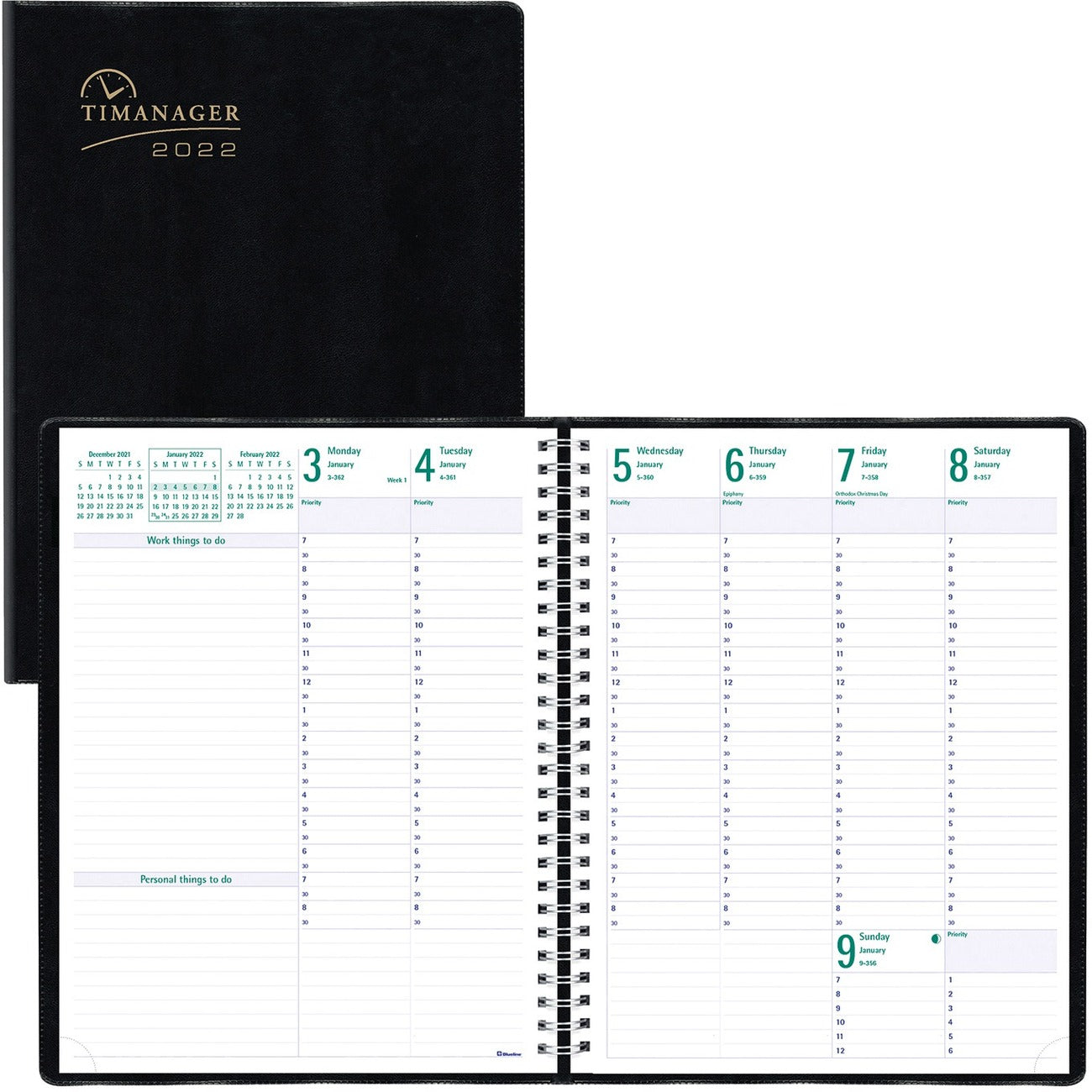 Blueline Six Day Appointment Diary