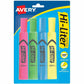Avery&reg; Desk Style HI-LITER&reg;, Assorted Colours, 4/pk