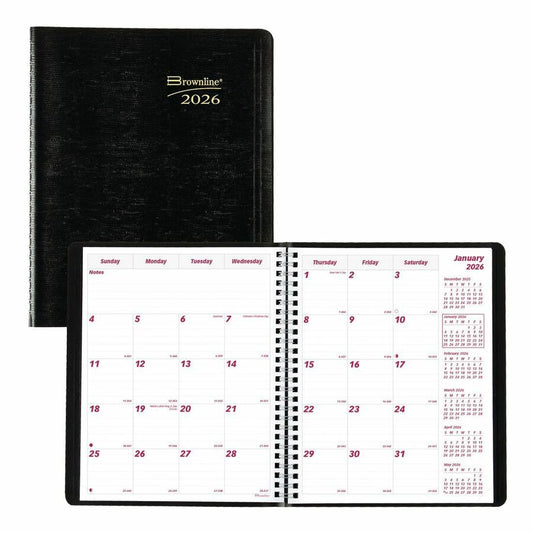 MONTHLY PLANNER 8.75X7.5' EN.BLK