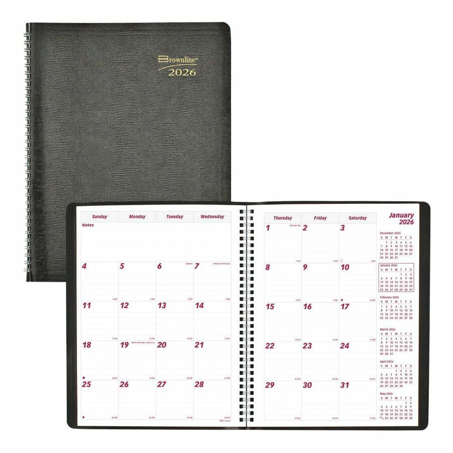 MONTHLY PLANNER EN 11X8.5"BLK