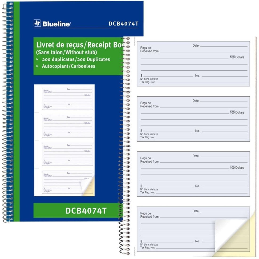 Blueline DCB4074T Receipt Book