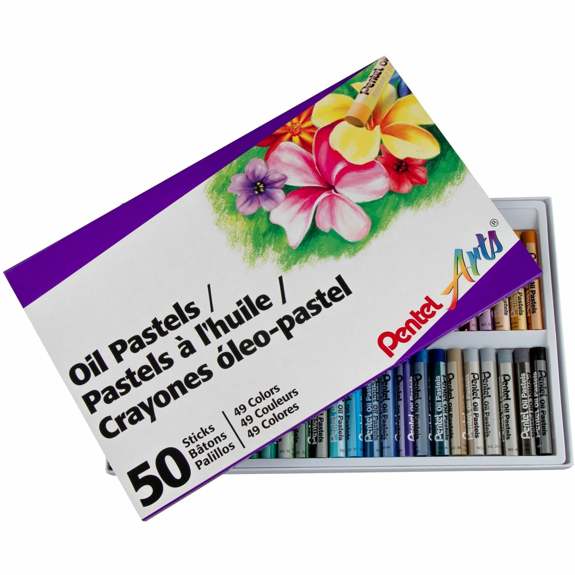 Pentel Arts Oil Pastels - 50 Colour Set