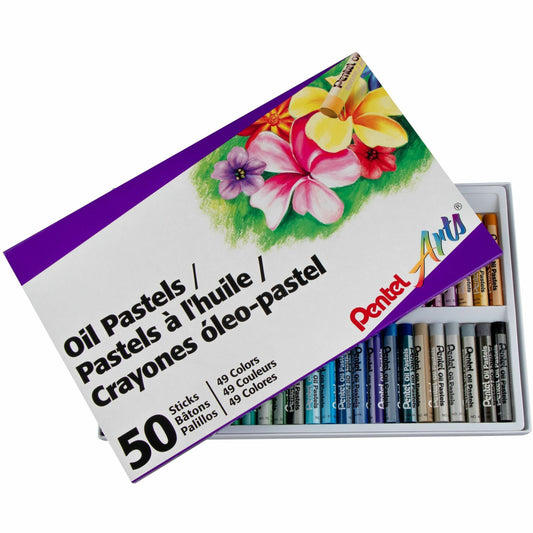 Pentel Arts Oil Pastels - 50 Colour Set