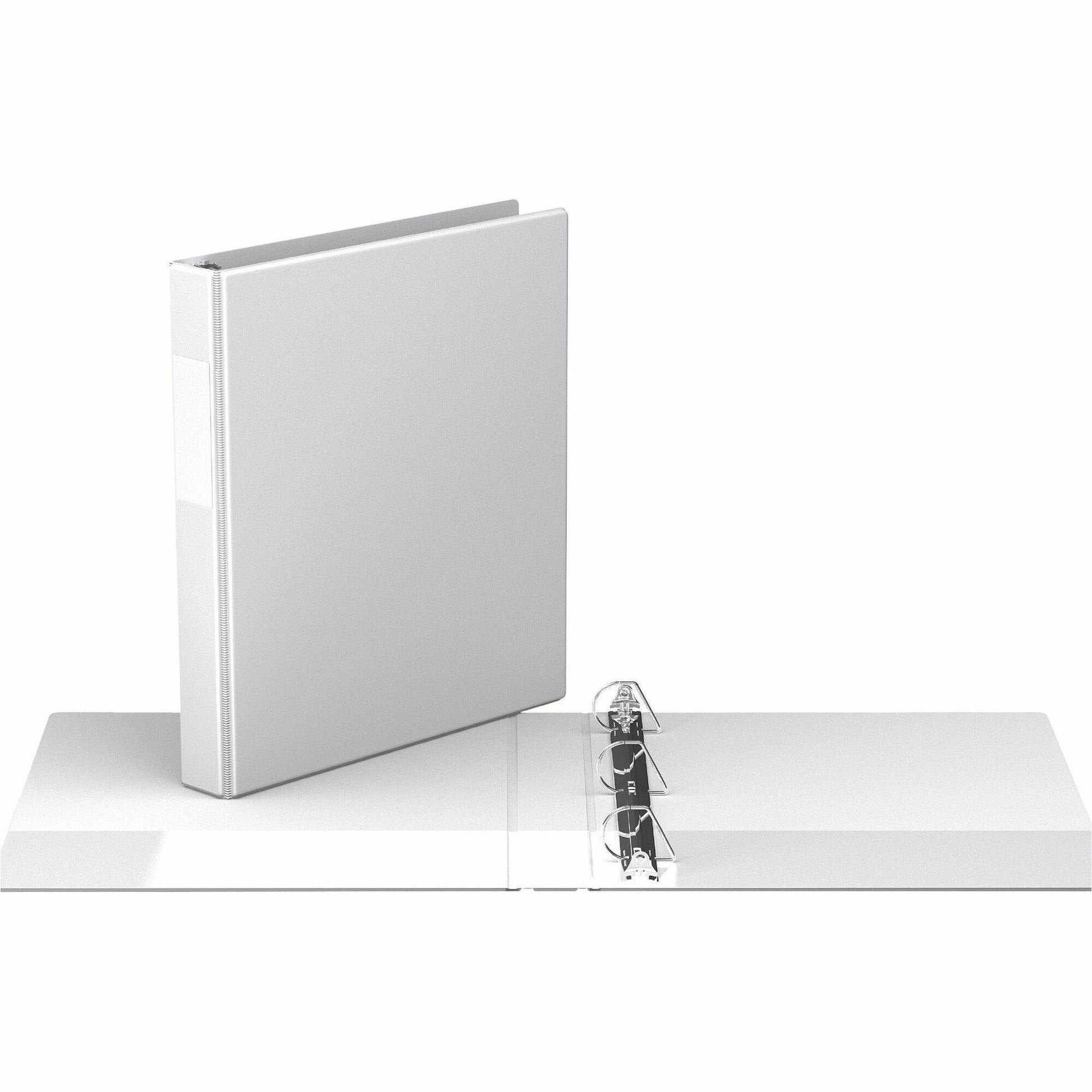 Davis Premium Economy, Angle D Ring, Binder, (White, 1")