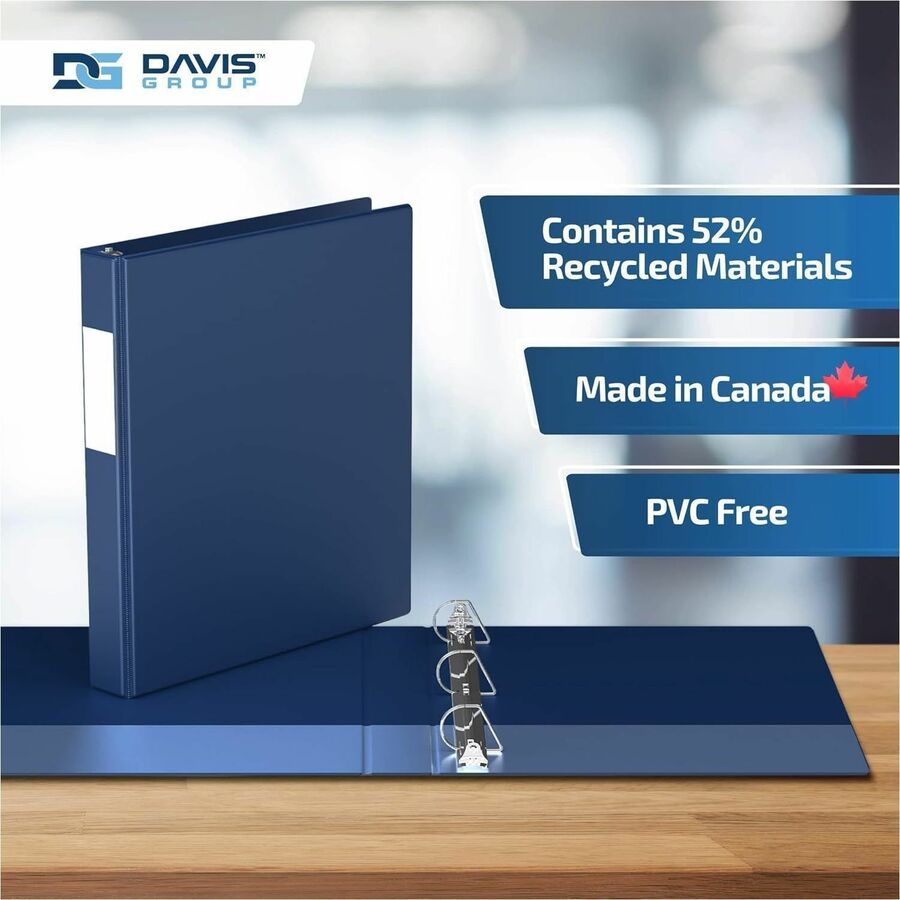 Davis Group Premium Economy, Angle D Ring, Binder, (Royal Blue, 1") - 230192