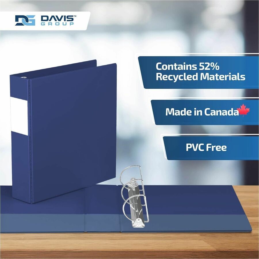 Davis Group Premium Economy, Angle D Ring, Binder, (Royal Blue, 2") - 230492