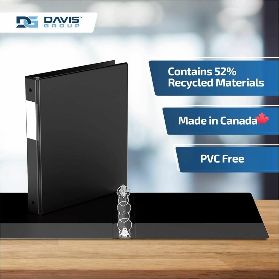 Davis Group Premium Economy, Round Ring, Binder, (Black, 1") - 231101